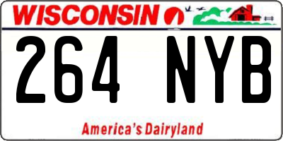 WI license plate 264NYB