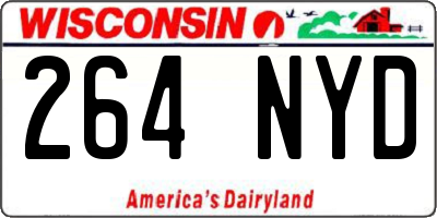 WI license plate 264NYD