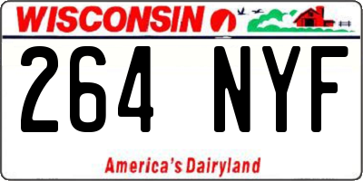 WI license plate 264NYF