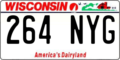 WI license plate 264NYG