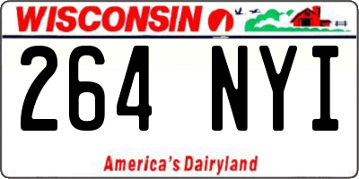 WI license plate 264NYI
