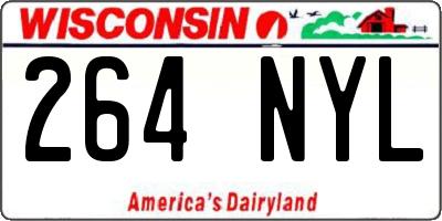 WI license plate 264NYL