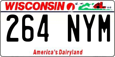 WI license plate 264NYM