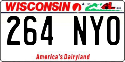 WI license plate 264NYO