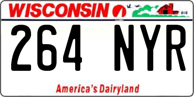 WI license plate 264NYR