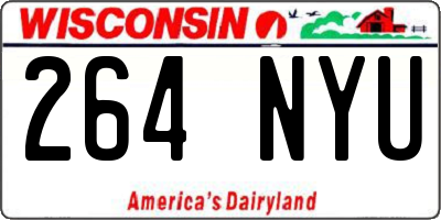 WI license plate 264NYU