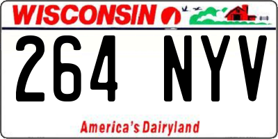 WI license plate 264NYV