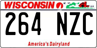 WI license plate 264NZC