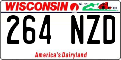 WI license plate 264NZD