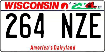 WI license plate 264NZE