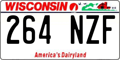 WI license plate 264NZF