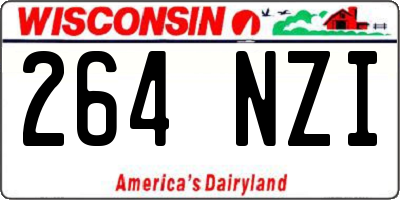 WI license plate 264NZI