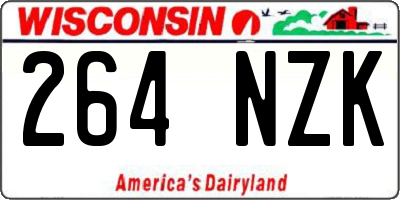 WI license plate 264NZK