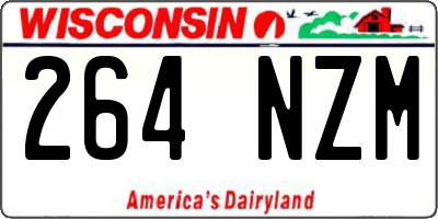 WI license plate 264NZM