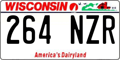 WI license plate 264NZR