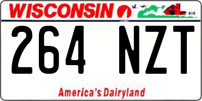 WI license plate 264NZT