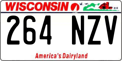 WI license plate 264NZV