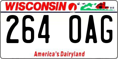 WI license plate 264OAG