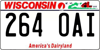 WI license plate 264OAI