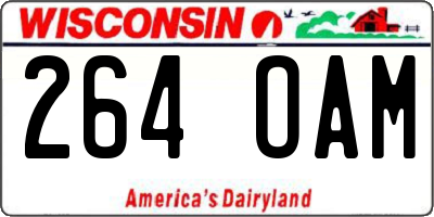 WI license plate 264OAM