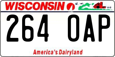 WI license plate 264OAP