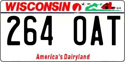 WI license plate 264OAT