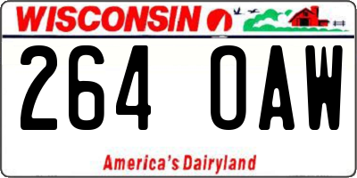 WI license plate 264OAW