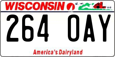 WI license plate 264OAY