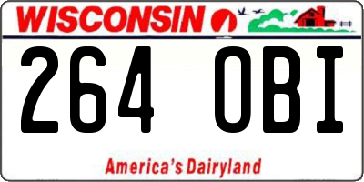 WI license plate 264OBI