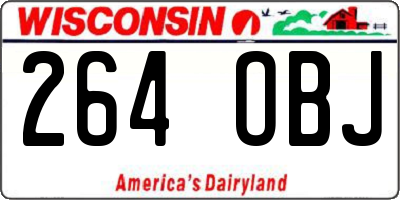 WI license plate 264OBJ