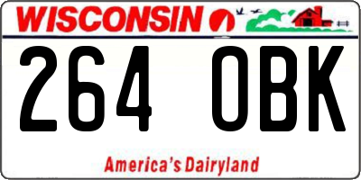 WI license plate 264OBK