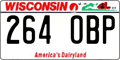 WI license plate 264OBP