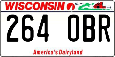 WI license plate 264OBR