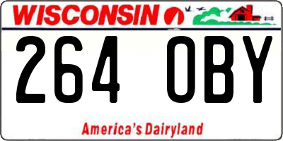 WI license plate 264OBY