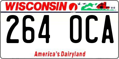 WI license plate 264OCA