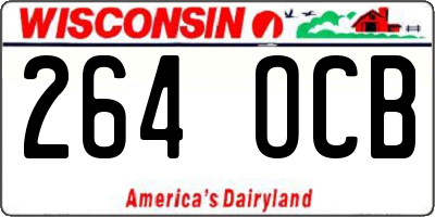 WI license plate 264OCB