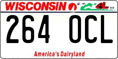 WI license plate 264OCL