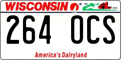 WI license plate 264OCS