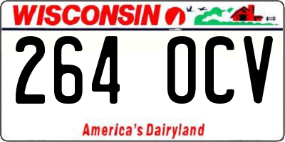 WI license plate 264OCV