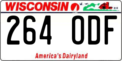 WI license plate 264ODF