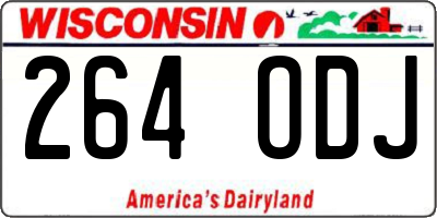 WI license plate 264ODJ