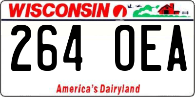 WI license plate 264OEA