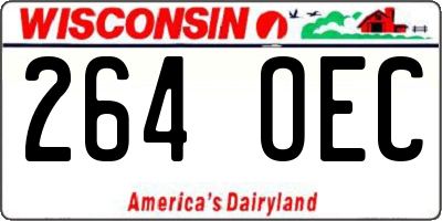 WI license plate 264OEC