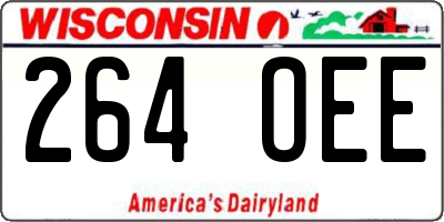 WI license plate 264OEE