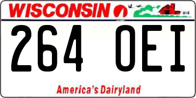 WI license plate 264OEI