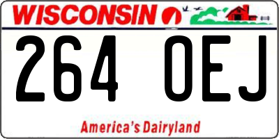 WI license plate 264OEJ
