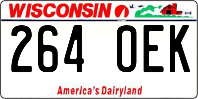 WI license plate 264OEK