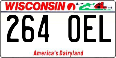 WI license plate 264OEL
