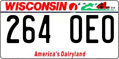WI license plate 264OEO