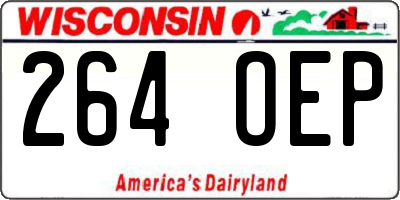 WI license plate 264OEP